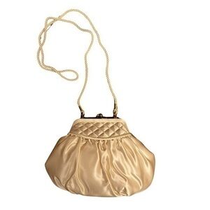 Liz Claiborne Ivory Satin Purse (Vintage 1980s) Brand New